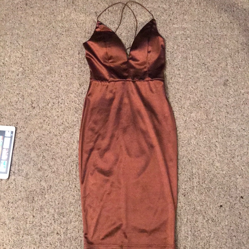 Charlotte Russe brown dress (midi), Size S